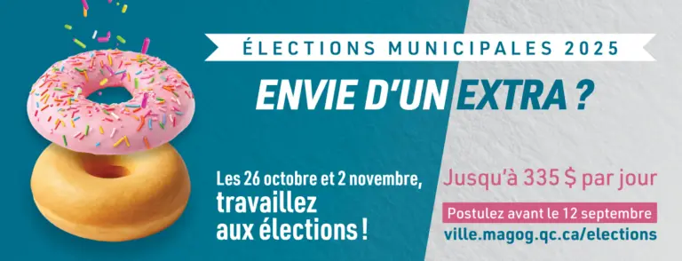 Envie d’un extra? Travaillez aux élections municipales 2025!